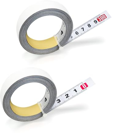 ZIJANG 2 Pièces Règle Métrique Auto Adhésive, Ruban à Mesurer Gradué 3M, Ruban de Mesure Auto Adhésif, pour Métal, Banc de Scie, Bois et Autres Comptoirs