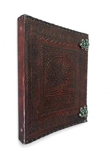 Personalized Leather Binder, Custom 3-Ring Portfolio for Men, 8.5 X 11 Inches Size Document Holder