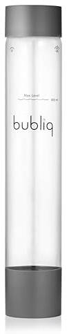 bubliq Bottiglia drink carbonator, bottiglia gorgogliatore, grigio opaco, 1 litro, design elegante e sottile, senza BPA