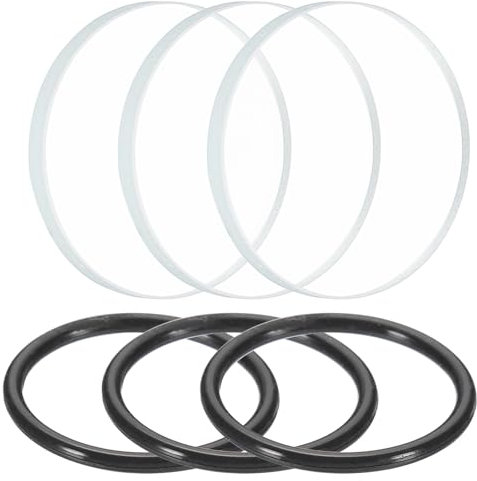 PATIKIL 0.8 Dia LED Lens, 3 Set Polished Edge Flashlight Replacement Parts Glass Lens with Silicone Ring for Light Source Lens Replacement, Transparent