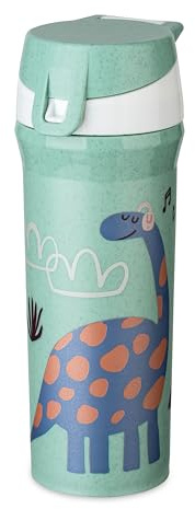 Koziol STAN 0,5 REX Trinkflasche 500 ml | für Kinder | biozirkulärer Kunststoff, robust, leicht, wiederverwendbar, spülmaschinengeeignet | Schule, Kindergarten, Kita, Reise (organic sage green)