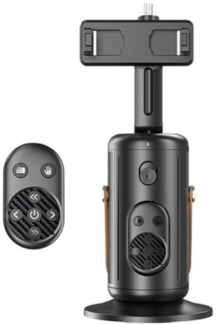 Puleuroy Q04 Gimbal Seguidor Completamente Automático con Control Remoto Soporte para Teléfono Móvil Estabilizador AI Smart Face Gimbal para Teléfono Móvil