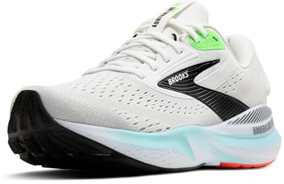 Brooks Herren Adrenaline Gts 24 Sneaker, White/Gecko/Atomizer, 44.5 EU