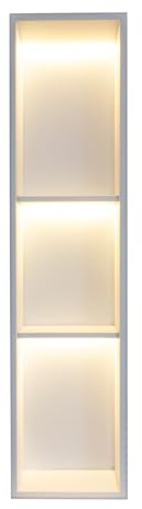 Thermopanel Stainless Steel Niche - 204 x 915 x 103mm with Shelves - White Finish c/w LED Lights