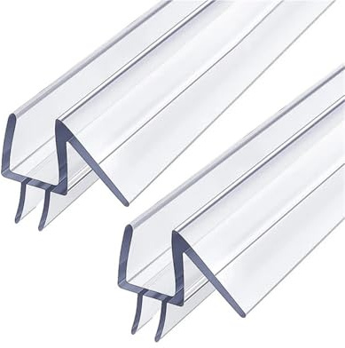 Junta de Ducha Burlete de PVC transparente for puerta, ventana, ducha, baño, mampara, 6/8/10/12 mm(10mm)