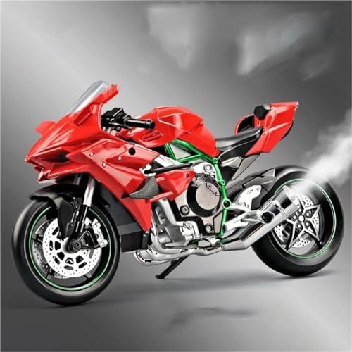 HFMXZHI Modèle réduit de Moto Modèle Réduit De Moto en Alliage, Jouet Simulation, Ornements, Cadeaux, 1/9 pour Kawasaki H2R(Rosso)