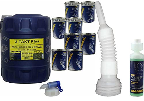 QR-Parts Set 20 Liter 85470189 5022 DIN61 MN7204-20 9990 9900 300ml Original MANNOL Motor Doctor Flush Scheibenreiniger Konzentrant 1:100 250ml 2-Takt Plus API TC Motorradöl