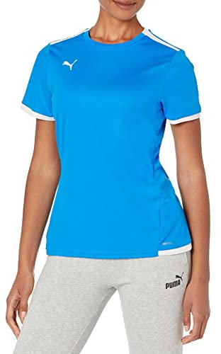 PUMA Unisex-Erwachsene Women's Damen Teamliga Jersey, Large, Electric Blue Lemonade White