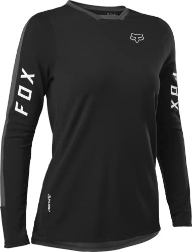 Fox Racing Women's Defend Pro Long Sleeve Mountain Biking Jersey Shirt, Black, Medium