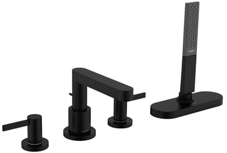 hansgrohe Wannenarmatur Finoris, für 2 Funktionen, Mattschwarz