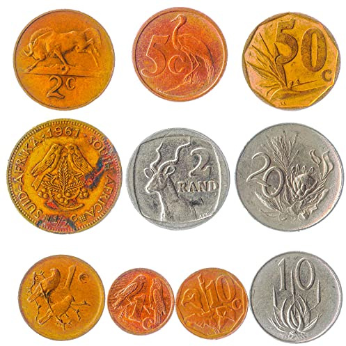 Hobby of Kings South Africa 10 Mixed Coins | Cents | Rands | Flora and Fauna | Animals and Plants | Since 1961