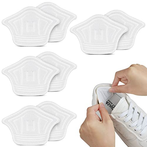 ACWOO Autoadesive Cuscini per Piedi, 4 Paia 5mm Cuscino del Tallone Pad per Previene Vescich e Attrito Solette per la Cura dei Piedi