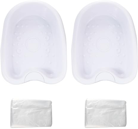 Ionic Detox Foot Bath Tub Basin for All Ionic Foot Bath Detox Machine, Professional Deep Foot Soaking Bath Basin with 100 Tub Liners (2 Tub + 200 Liners)
