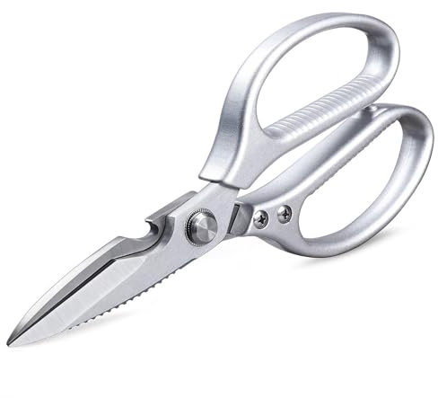 VOGARB Kitchen Scissors for Kitchen Use All Purpose Heavy Duty 8.46'' Large Kitchen Shears for Cutting Food,Garden Barbecue,Herb,Sharp Blade Made of Premium Stainless Steel, Aluminum Alloy Handle
