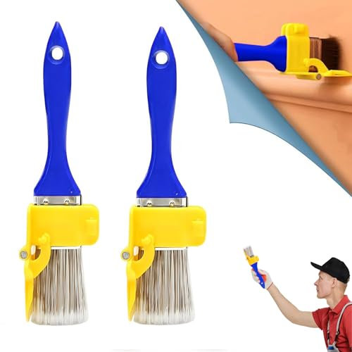 XTAIQD 2 pinceles de pintura para cortar, pinceles de pintura para bordes, pinceles de pintura de esquina oculta para pared interior