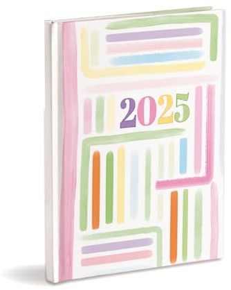 Agenda Organizer 2025 Januari-December 2025 inbunden, Vecka, Multifärg Fuchsia