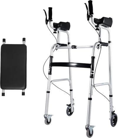 Gehbock, Gehgestell, Gehhilfe für Senioren, Leichter, faltbarer mobiler Rollator for ältere Menschen und Erwachsene