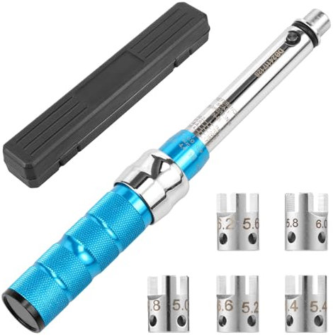 LuLobtg Jeu de clés dynamométriques de rayon 2-10 NM - Outil dynamométrique de serrage en acier flexible - Clé dynamométrique serrée et fiable avec douilles de boulons de roue pour moto