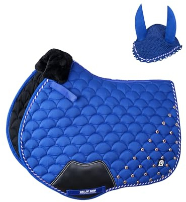 Close Contact Jewel Umbrella Style Saddle Pad / Horse Cloth (Royal Blue, Cob/Pony)