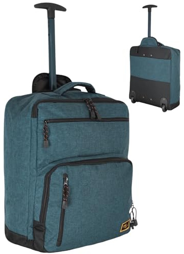 Bordlite EasyJet Underseat Cabin Bag 45x36x20cm – Wheeled Travel Holdall with Trolley Handle – Lightweight Soft Shell Carry On Luggage – Fits EasyJet Free Bag Allowance – Teal