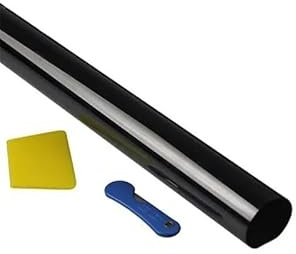 Lamina Solar Coche Homologada Película tintada for ventana de coche, color negro, 600 x 75 cm, rollo de 5 % a 50 %, película tintada for ventana de coche, for el hogar, película adhesiva protectora so
