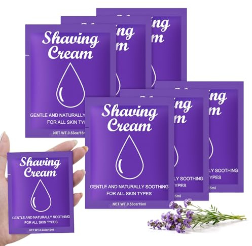 fafortune Womens Shaving Cream Bulk Travel,0.53oz Shave Gel for Women,Care Dry Skin Womens Shave Gel for Travel Guests(Verbena,Pack of 10)
