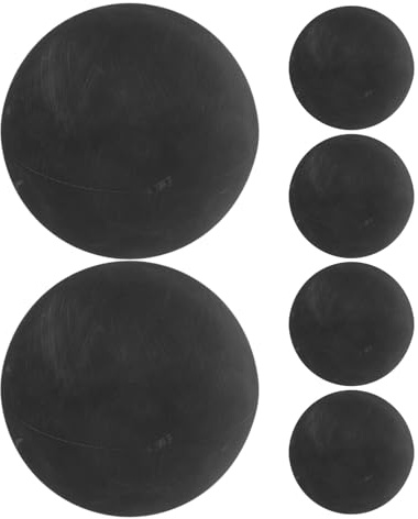 MAGICLULU Lot de 6 balles de Racquetball : balles de Squash en Caoutchouc Haute élasticité, idéales pour Les Jeux de société, Les Jeux de Plein air et l'entraînement au Racquetball, Noires.
