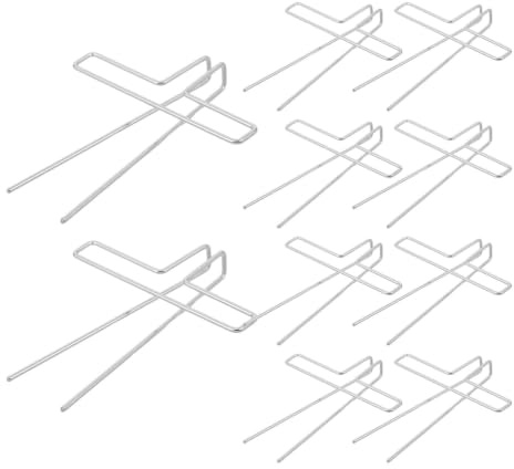 NUOBESTY 10 Pièces Support de Livre Métallique Argenté Multifonction pour Bureau Élève, Accessoire de Lecture Facile à Annoter, Rentrée Scolaire Bureau