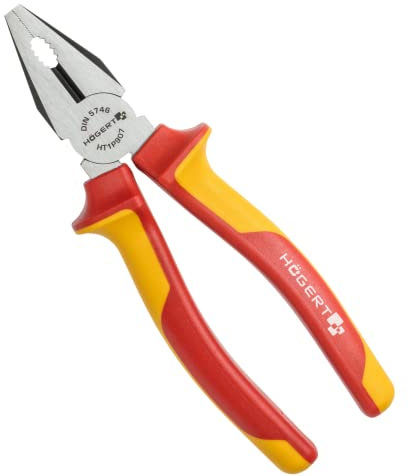 Högert Technik - Kombinationszange 1000V 200mm - VDE-geprüfte Universalzange Zangen - aus Chrom-Vanadium HRC 55-60