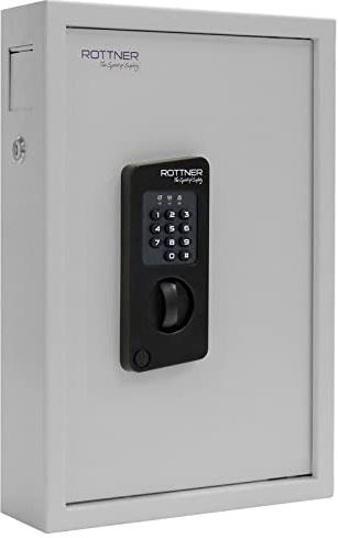 Rottner Schlüsseltresor Fabio 48 Stahl Elektronikschloss Notöffnung möglich 48 Schlüsselanhänger gratis Hakenleiste verstellbar inkl. Befestigungsmaterial