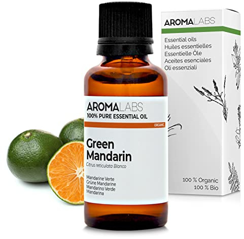 Mandarina Verde BIO (Citrus reticulata) - 30 mL - Aceite Esencial Quimiotipado y Certificado AB - Aroma Labs
