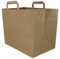 Enpack - 250 Papiertüten braun mit Henkel - Geschenktüten für kleine Geschenke 32+16x26 cm - Papiertragetaschen aus Kraftpapier - Braune Papiertüten - Papier Geschenktaschen zum befüllen