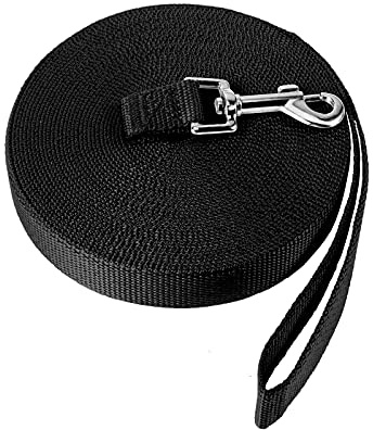 Correa Perros Larga, 10M Correa para Perros Adiestramiento, Cuerda para Perros, Correa Resistente Fuerte para Mascota Camping Paseo Entrenamiento Negro
