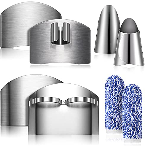 Chengu 8 Pieces Stainless Steel Finger Protector for Cutting Food Slicing