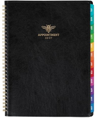 Appointment Book 2026-2027 - Appointment Planner 2026-2027 from July 2026 - June 2027, 2026-27 Weekly Appointment Book with Colorful Tabs, 9 x 11, Daily/Hourly Planner, 15-Minute Increments