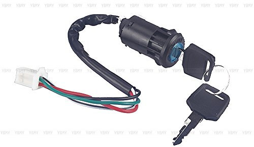 Interruptor de Llave de Encendido de 4 Cables para Motocicleta, Tipo de Cable Interruptor de Encendido de Apagado para Quad ATV Go Kart Pit Dirt Bike Scooter