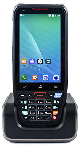 Irfora Handheld POS Android 10.0 PDA Terminal 1D/2D/QR Barcode Scanner mit Ladestation Unterstützung 2/3/4G WiFi BT Kommunikation mit 4,0 Zoll Touchscreen für Supermarkt Restaurant Lager Einzelhandel