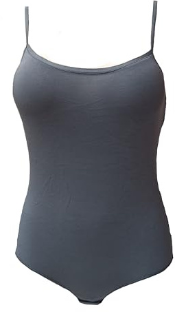 LOVABLE, Maglia Body Bretelle Viscosa, Grigio, XL
