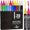Stationery Island Rotuladores Tiza Liquida, Rotulador Tiza Liquida, Rotuladores Cristal Borrable, 6mm - Pack de 20 Colores