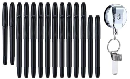 Tyatocepy Permanentmarker mit 24 Stück, Einziehbare Permanentmarker mit Einziehbarem Stifthalter