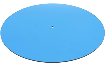 Yunseity Lågbrus Akryl Skivtallrik Slipmat Förbättrar Basresponsen för 33 1/3 Rpm Skivor, för Audiofiler (Genomskinlig blå)