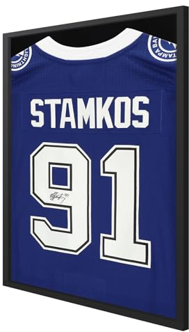 16x20 Small Shadow Box Frame, Jersey Frame Display Case with Grade A Natural Pine Wood Acrylic Front Jersey Frame for Soccer Basketball Baseball Shirts, Black