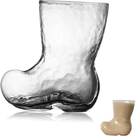 OFFSCH Verre À Bière En Forme De Botte 380 Ml Unique Pour Cocktails Vin Eau Bureau Et Fête Élégant Et Pratique À Tenir