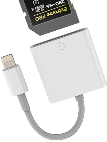 Lightning SD-kortläsare för iPhone 14 13 12 Pro MAX Adapter för Apple Card Reader Digital Fotominne Kamera Kabel Slot Minnessticka Tillbehör för iPad Adapter Cartão Reader Adapter
