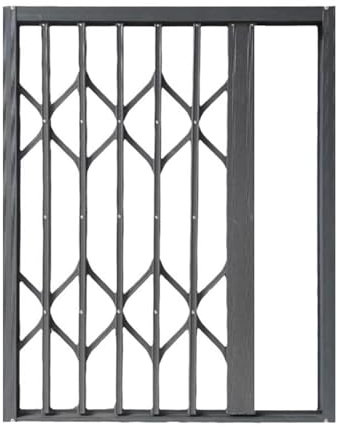 Garde Corps Fenetre Grille de Fenêtre Extensible Anti-effraction, Barreaux de Sécurité Coulissants en Aluminium Réglables, Barrière de Sécurité pour Enfants Empêchant Les Chutes Accidentelles(51x64in/