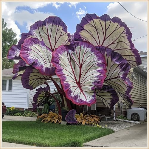 Elefantenohr Knolle,Winterhartes, Alocasia Knollen, Elefantenohr Pflanze Winterharts MehrjäHrig,Die BläTter Sind Sehr Groß,Starke Elefantenohrbirne -3 knollen-H