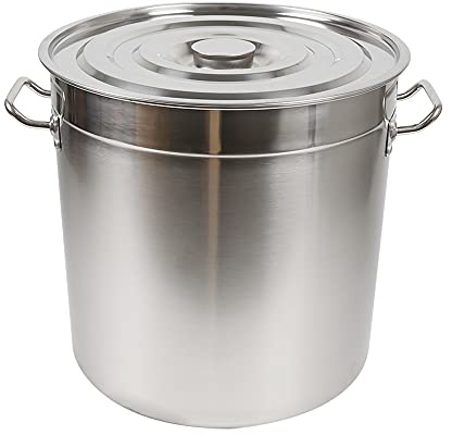 TFGXUE soppgryta induktion 70 L, kastrull stor rostfritt stål 201, matlagning gryta med lock, stor induktion, 45 cm