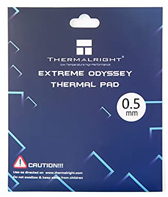 nkomax Wärmeleitpads 12,8 W/mK, 120x120x0.5mm, Silikon Thermal Pad für Kühlkörper/GPU/CPU/LED-Kühler