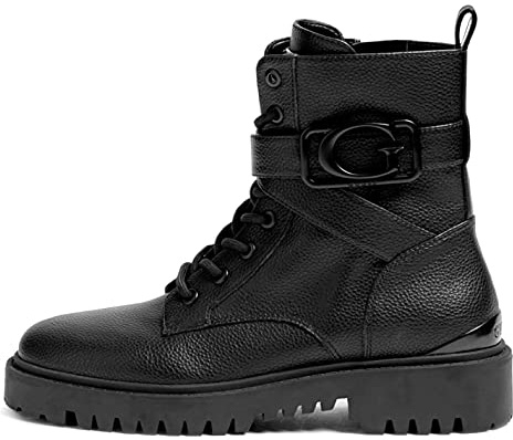 GUESS Orana - Bottes de combat pour femme, noir/marron, 40 EU