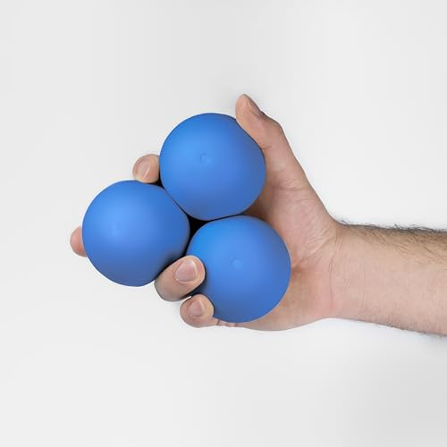 Play Juggling - Pelotas de Malabares Tris Modelo MMX - Azul UV, 135 g, 67 mm